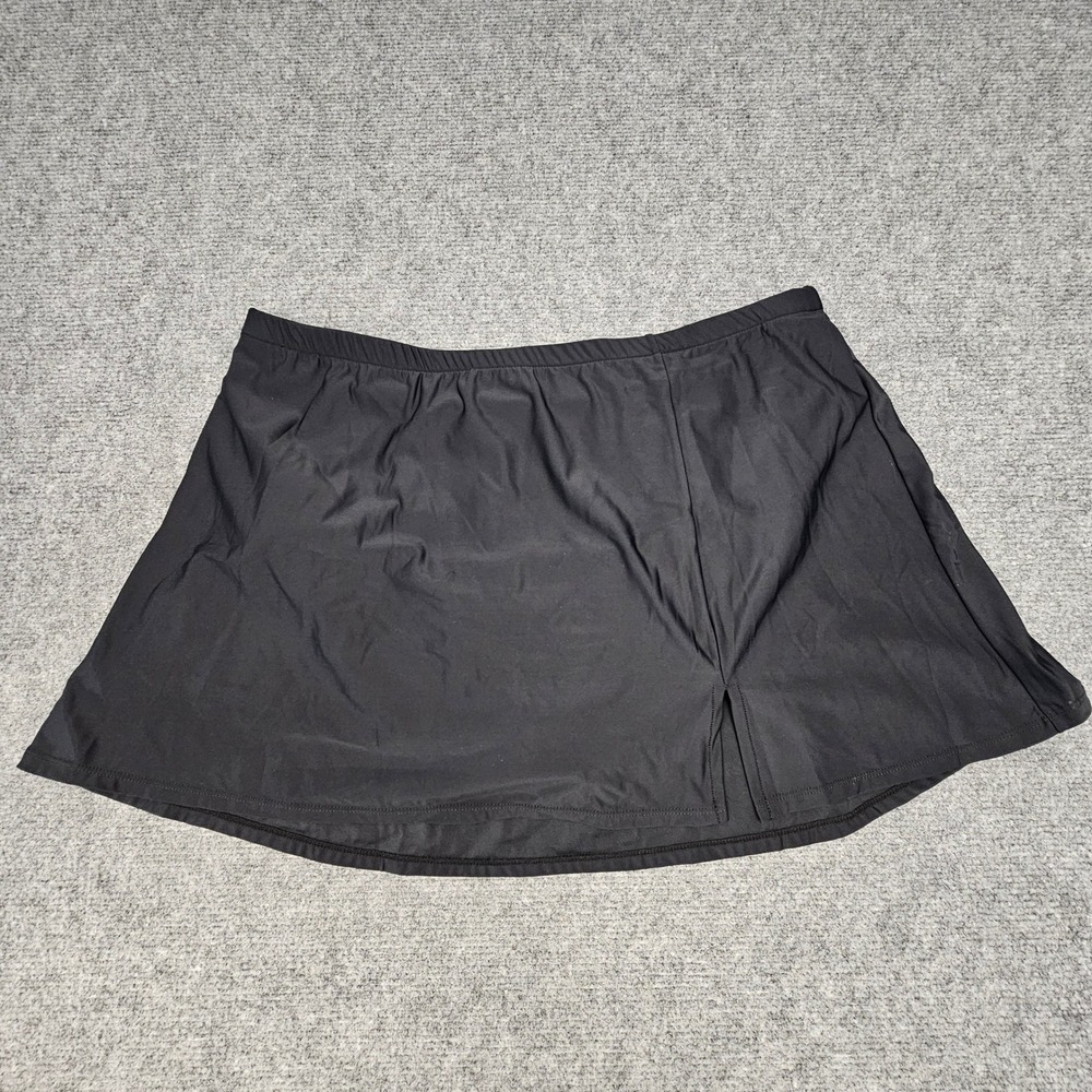 Swim Solutions Swim Skirt Womens 20W Black Tummy Control Brief Bottoms New